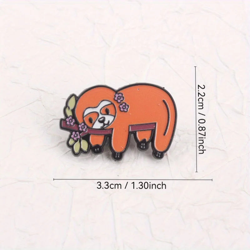 Sloth On A Branch Pin Badge