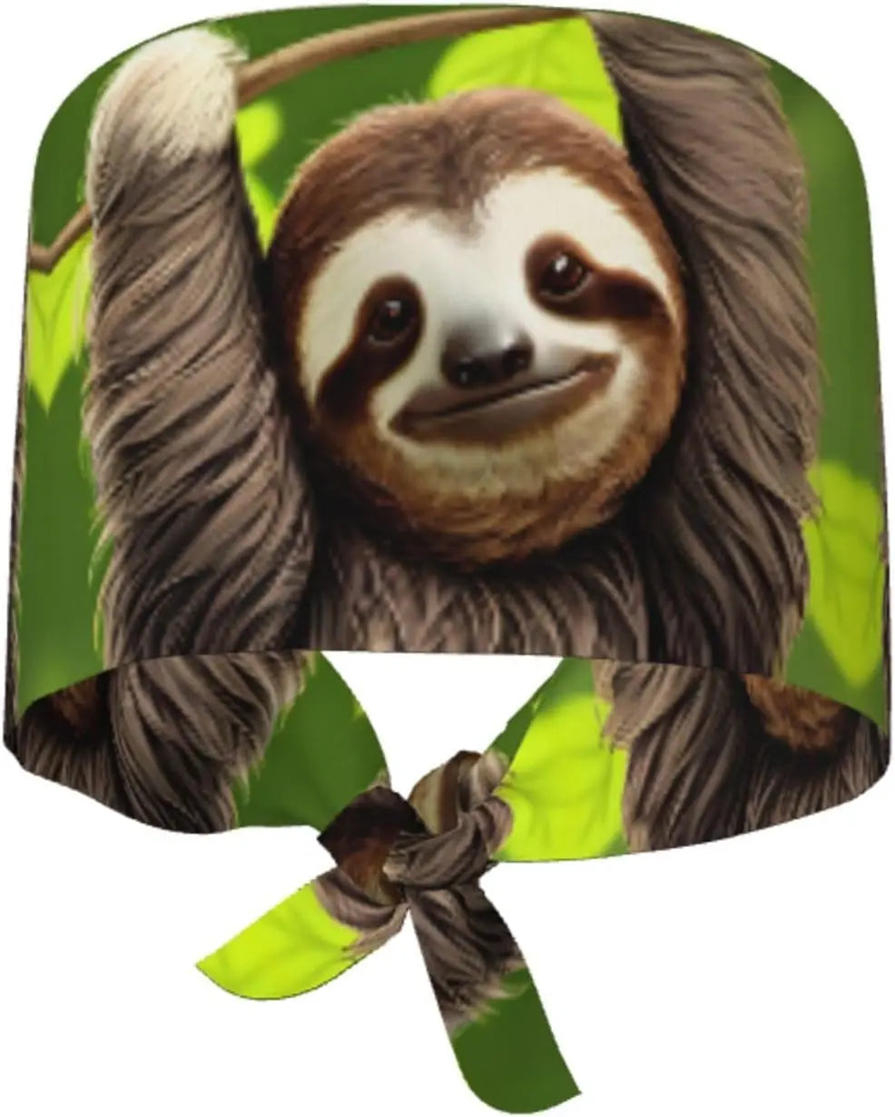 Realistic Sloth Scrub Hat