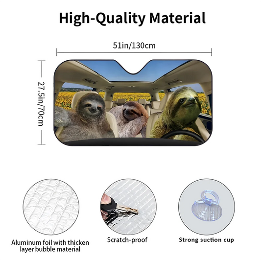 Sloth Car Sunshade