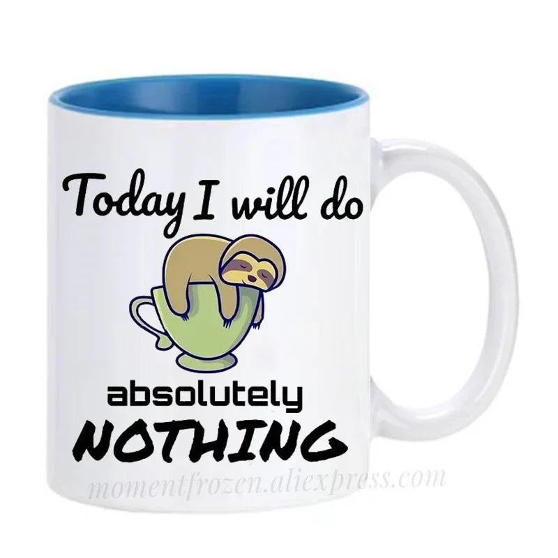 Today I Will Absolutely Do Nothing Sloth Mug