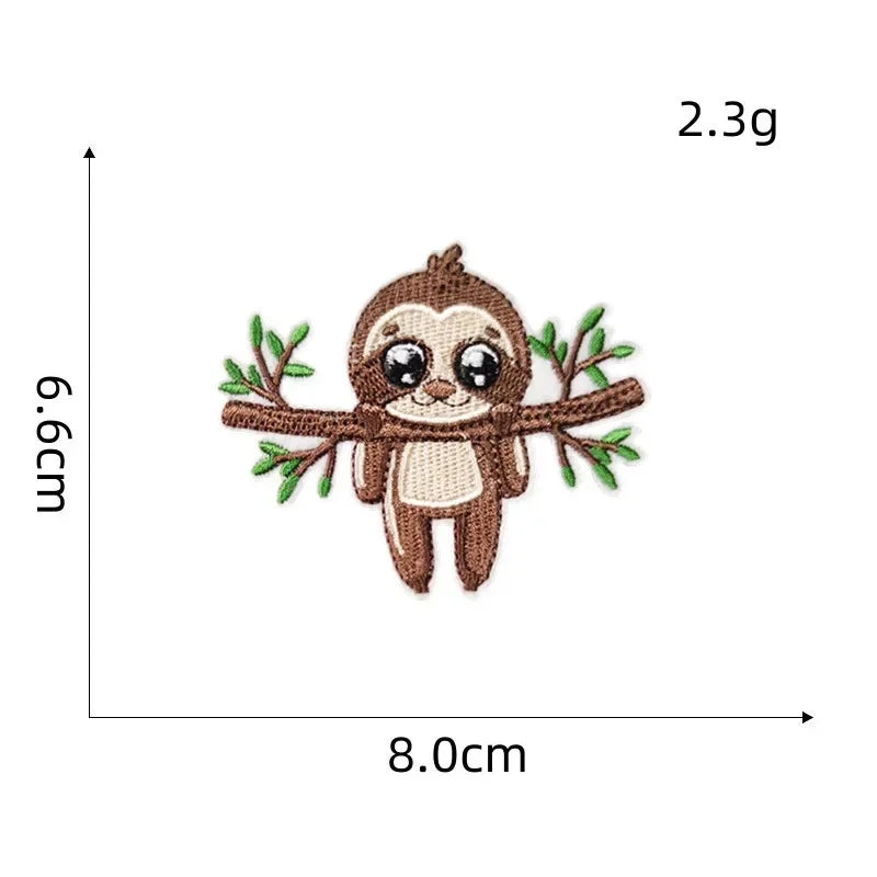 Sloth Embroidery Iron on