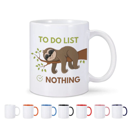 To Do List Nothing Sloth Mug