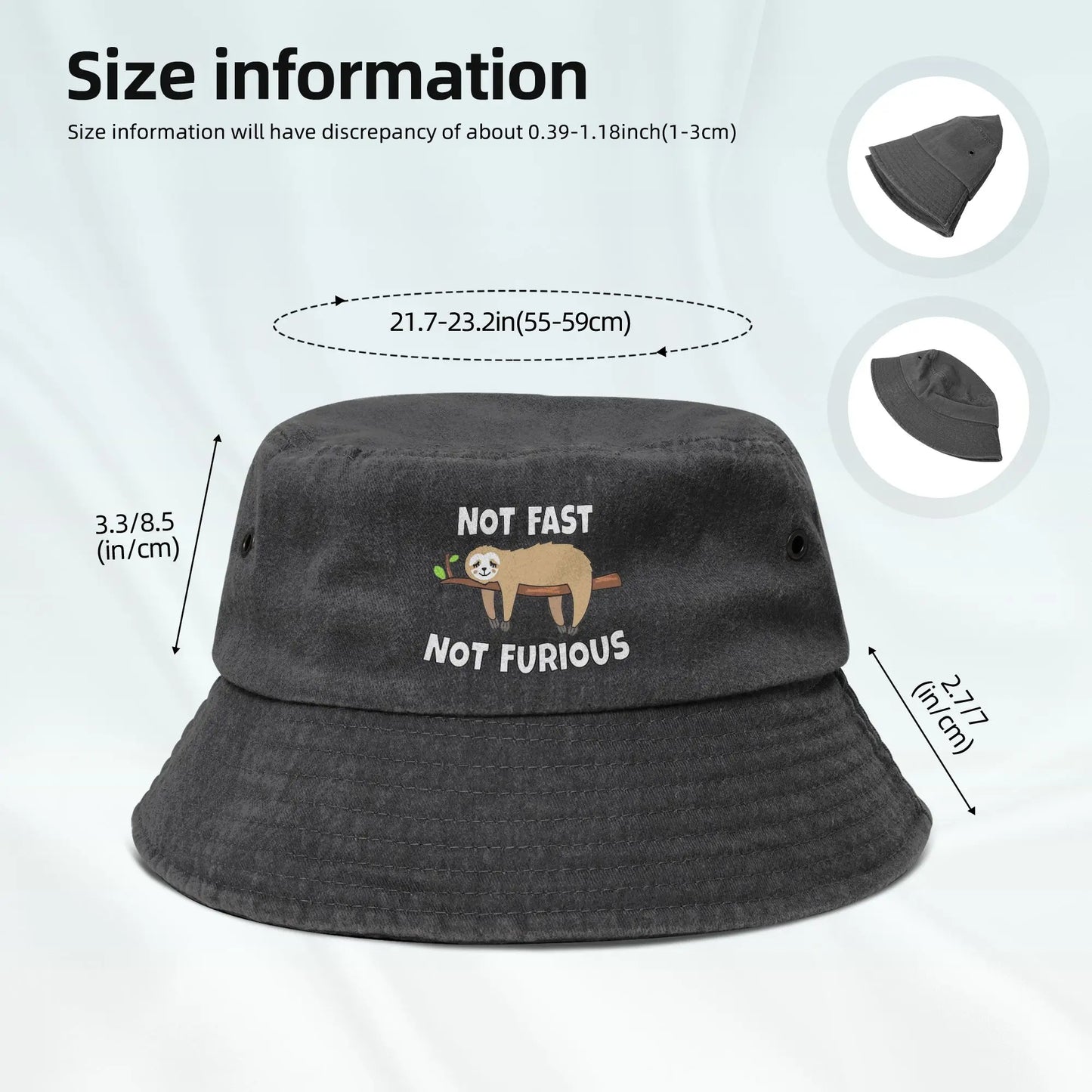 Not Fast Not Furious Sloth Bucket Hat product photo 3