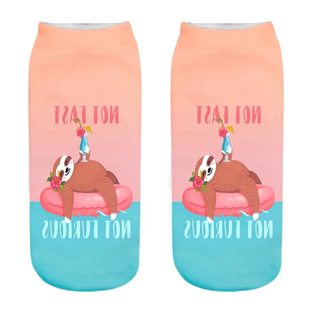Sloth Short Ankle Socks