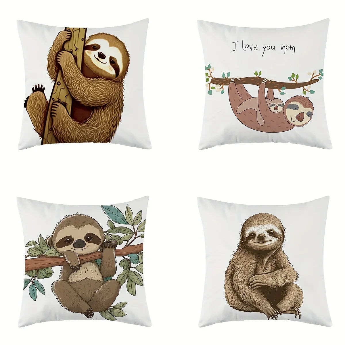 Adorable Sloth Cushion Covers