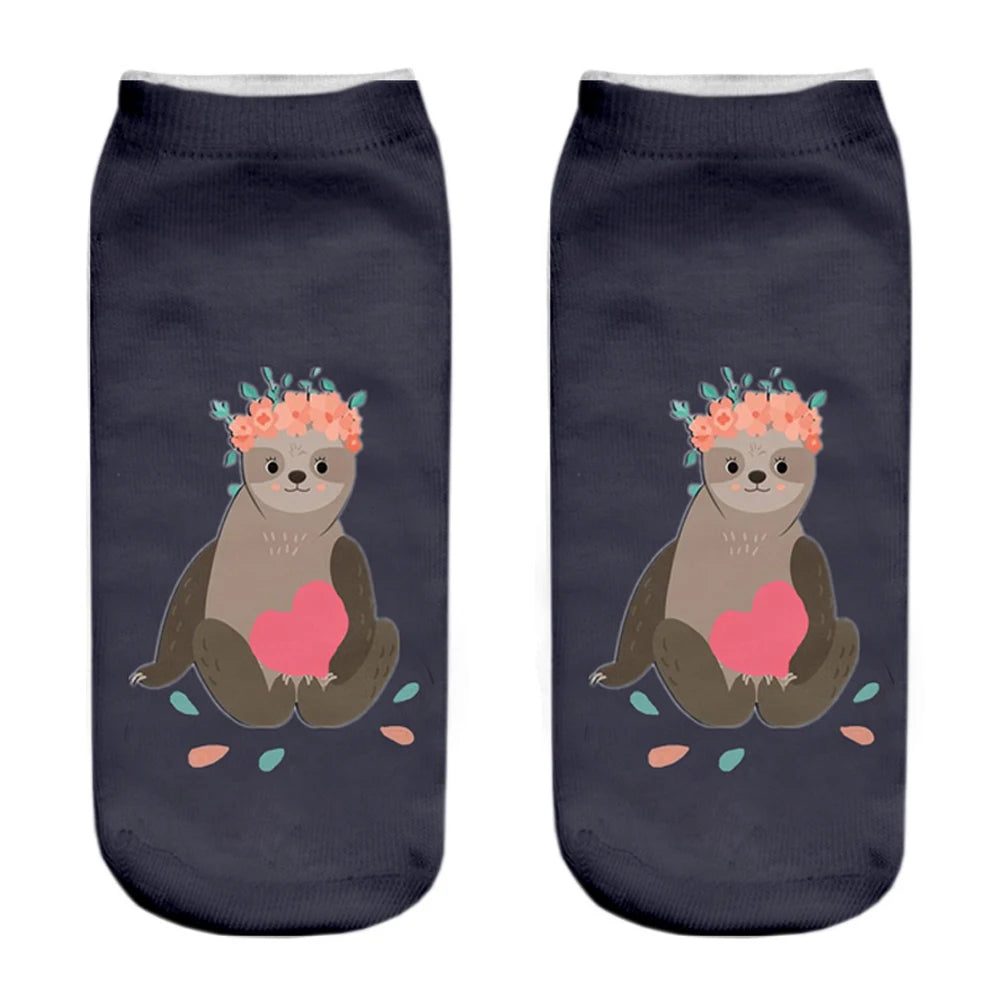 Sloth Short Ankle Socks
