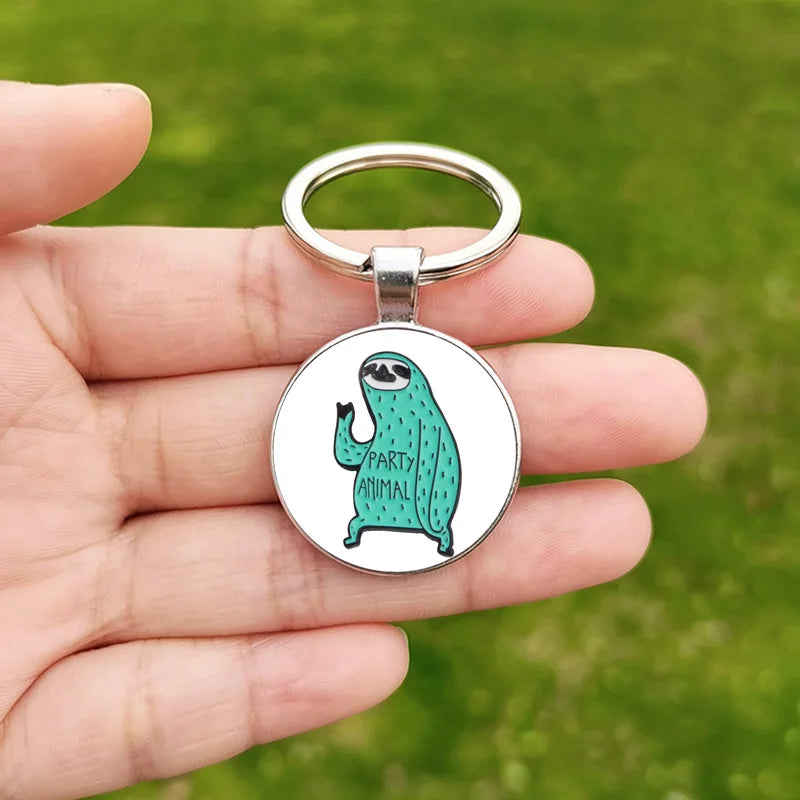 Sloth Keychain Pendant Cartoon Swimming Climbing Tree / Watermelon Sloth