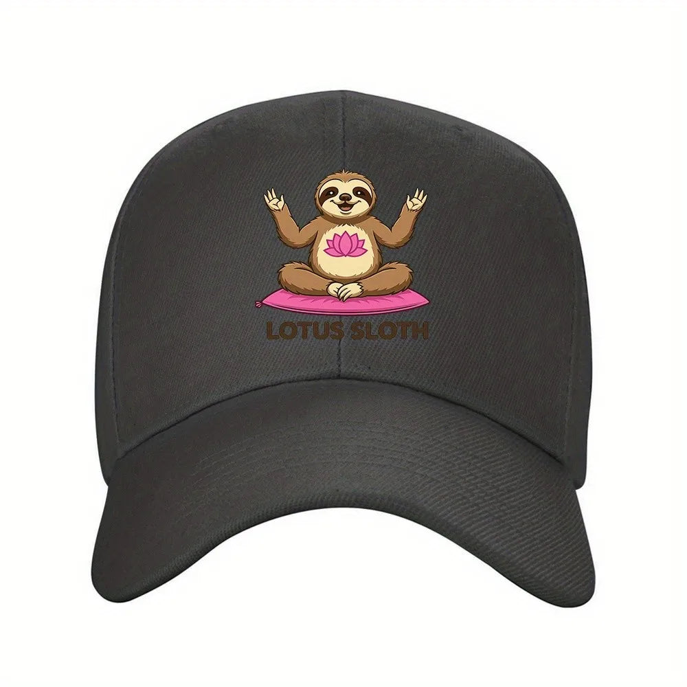 Lotus Sloth Meditation Baseball Cap