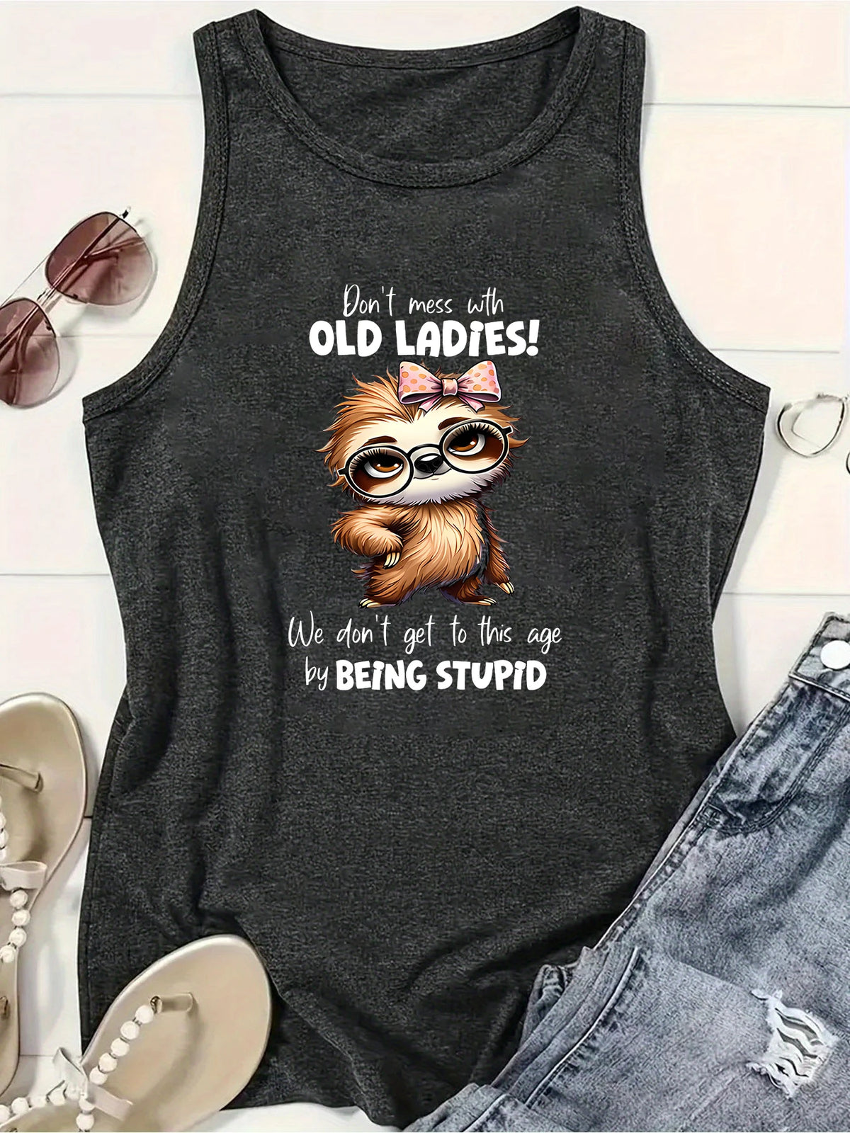 Don't Mess With Old Ladies Sloth Tank Top
