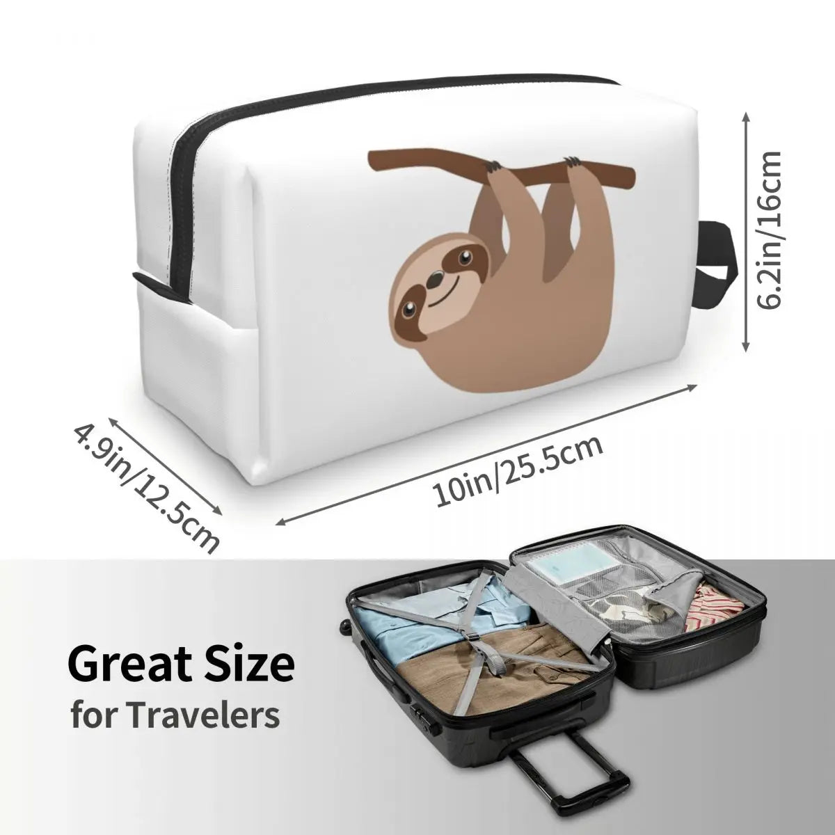 Sloth Hanging On A Branch Cosmetic Bag