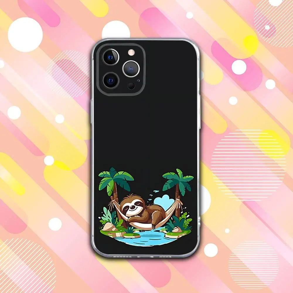 Sloth Relaxing In A Hammock iPhone Case