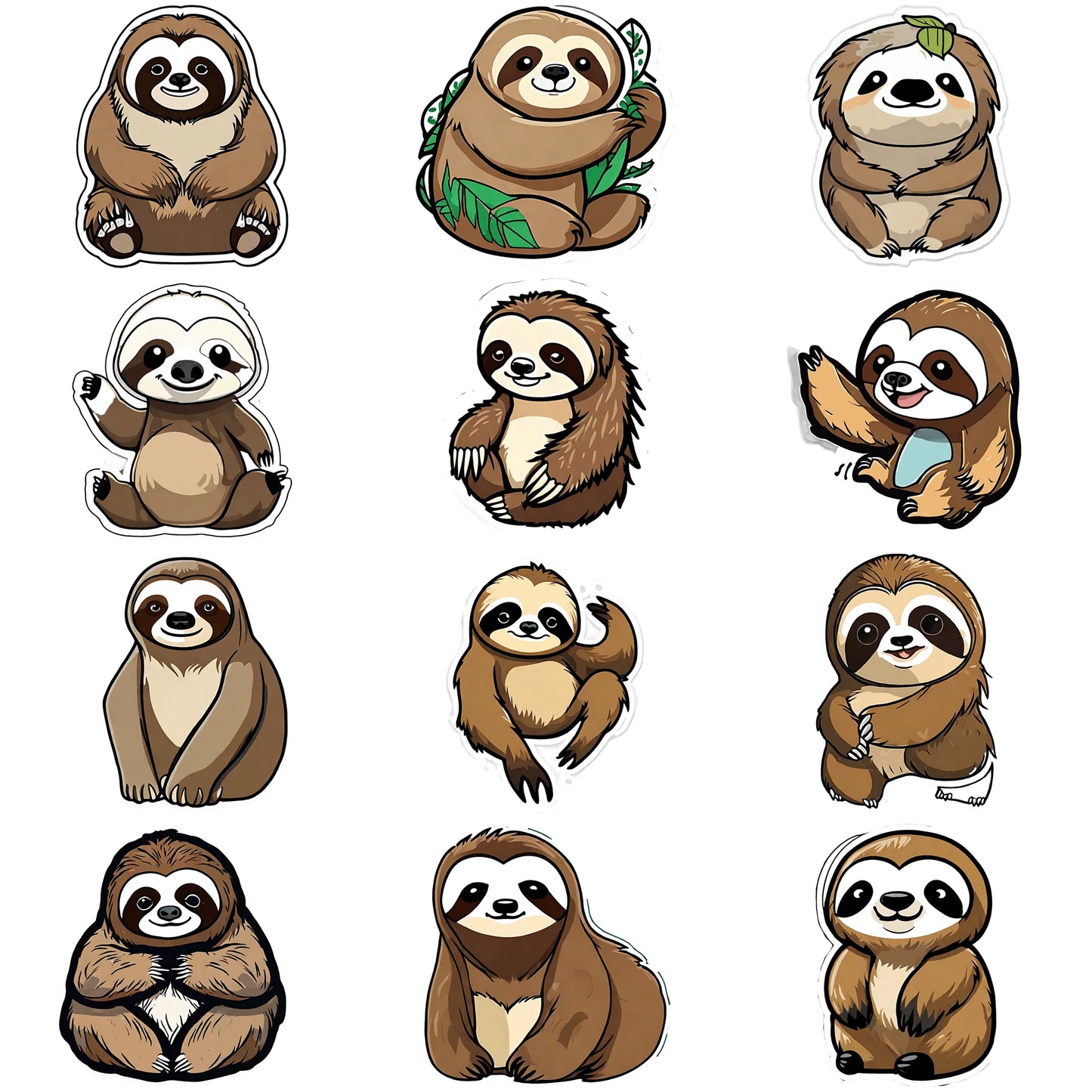 Sloth graffiti stickers