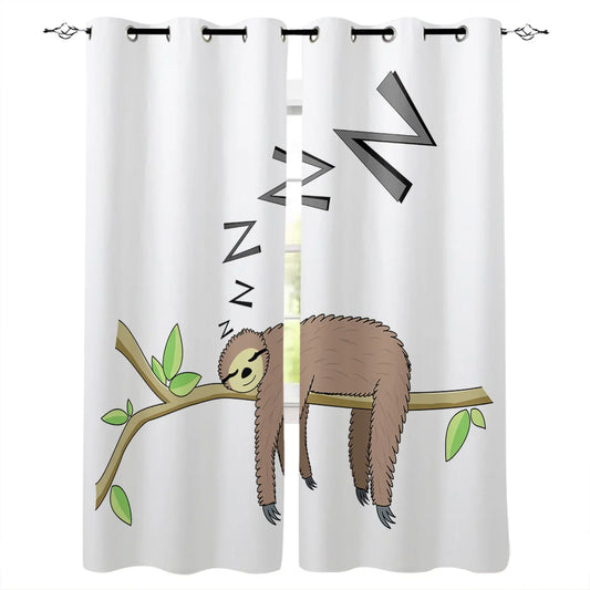 Sleeping Sloth Blackout Curtains