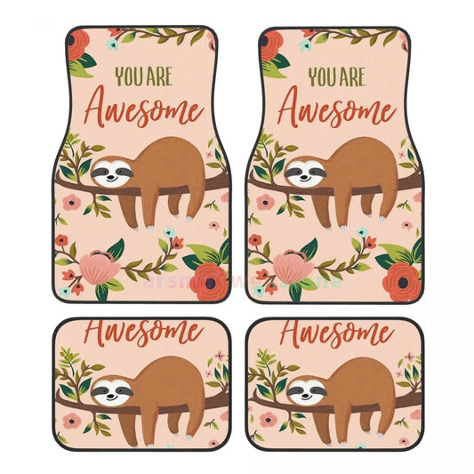 Sloth 4 Piece Car Floor Mats