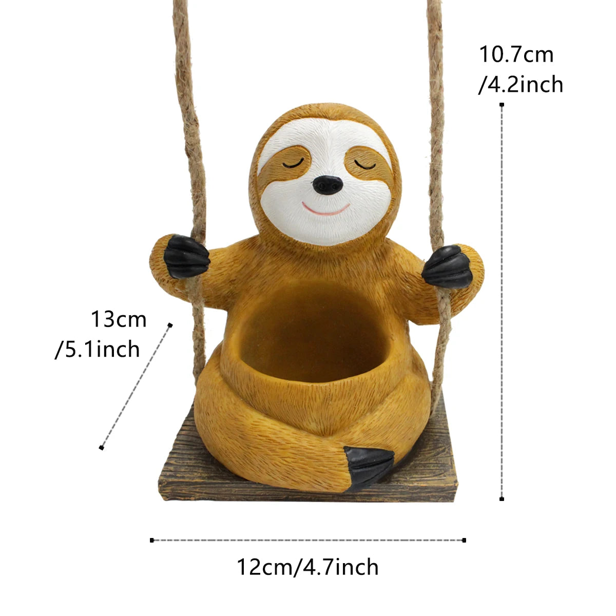 Resin Hanging Sloth Flowerpot