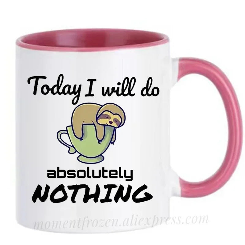 Today I Will Absolutely Do Nothing Sloth Mug