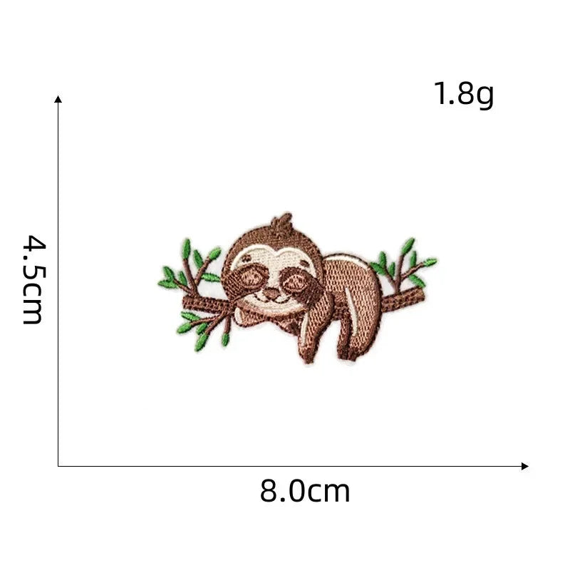 Sloth Embroidery Iron on