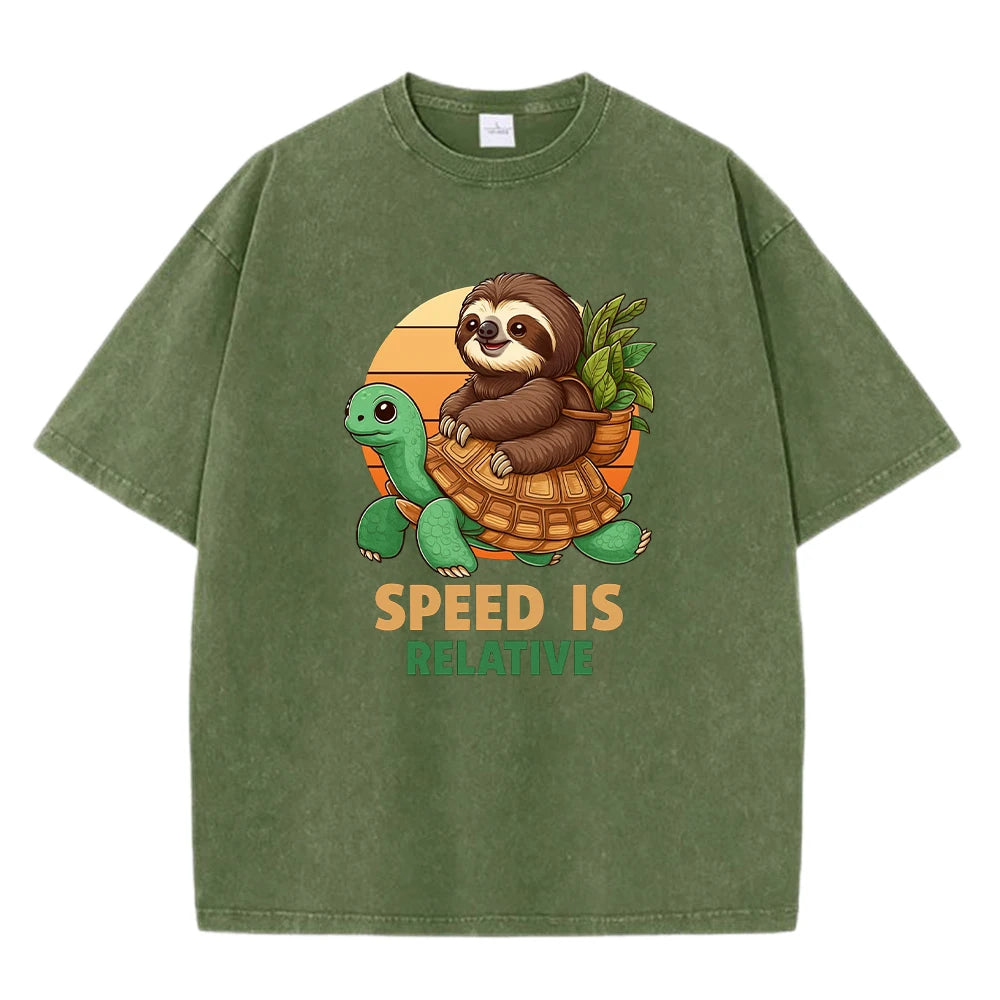 Speed Is Relative Turtle & Sloth T-Shirt