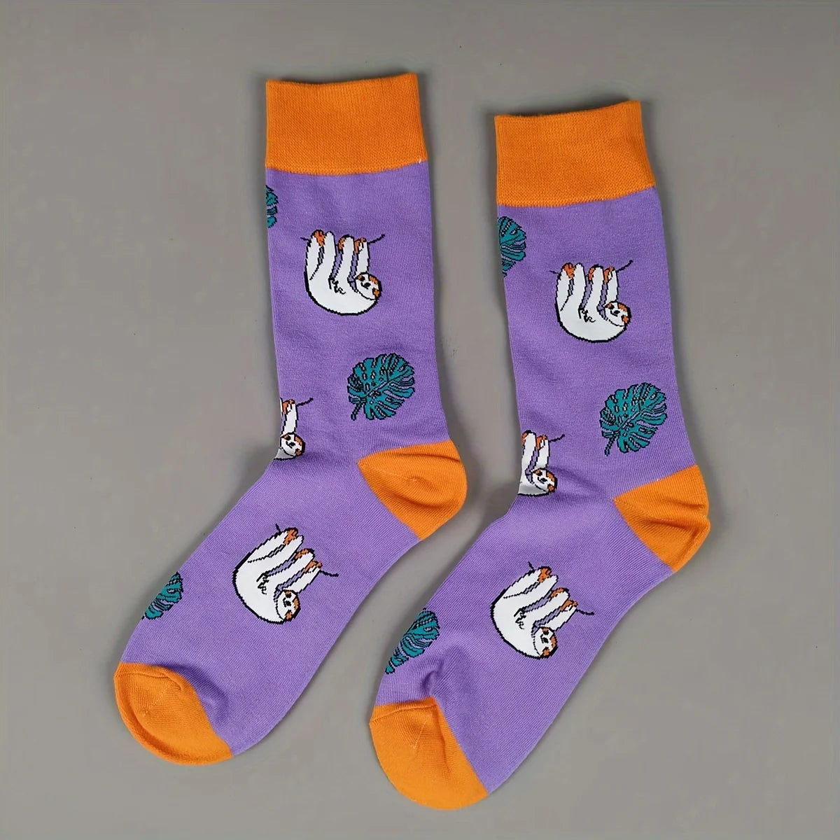 Women's Sloth Purple & Orange Socks product photo 6