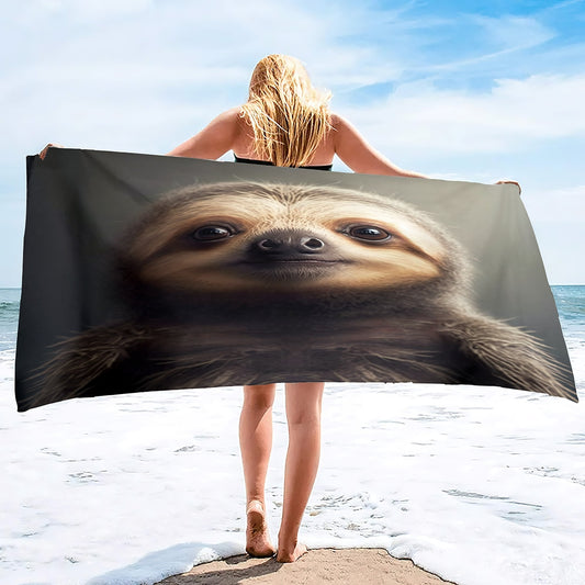Portrait Sloth Towel