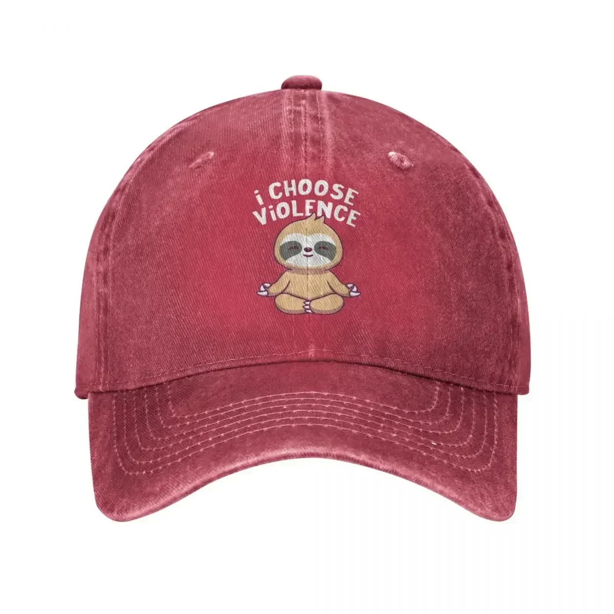 I Choose Violence Sloth Baseball Cap product photo 7