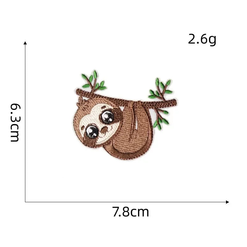 Sloth Embroidery Iron on