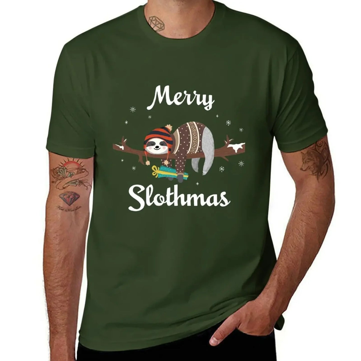 Merry Slothmas Christmas T-Shirt