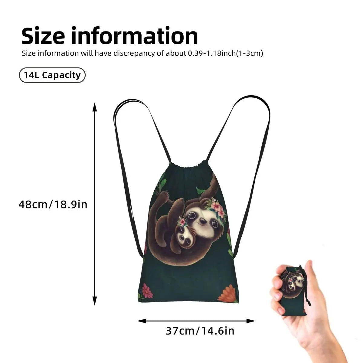 Sloth With Baby Sloth On Branch Backpack