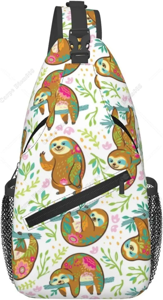 Cute Sloth Sling Backpack