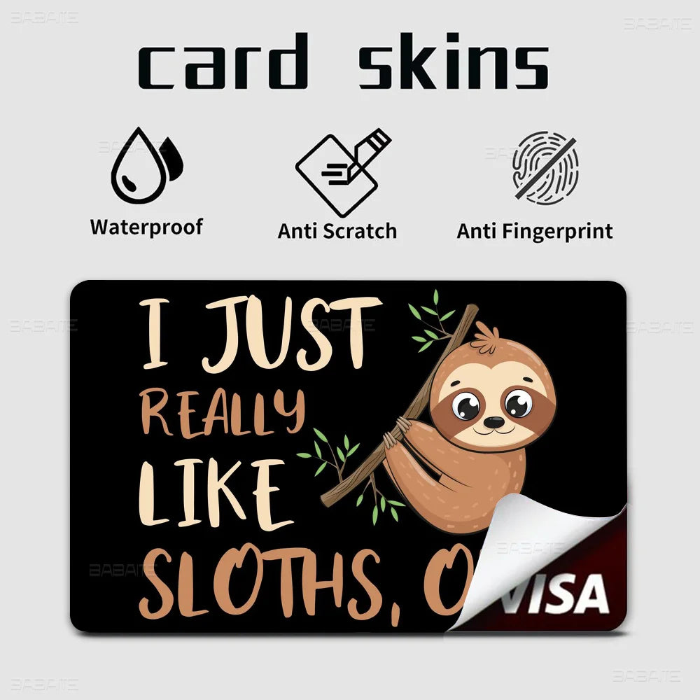 Sloth Sticker To Cover Debit / Credit Cards
