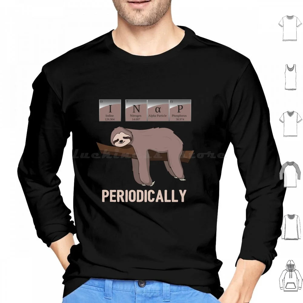 I Nap Periodically Sloth Long Sleeve T-Shirt