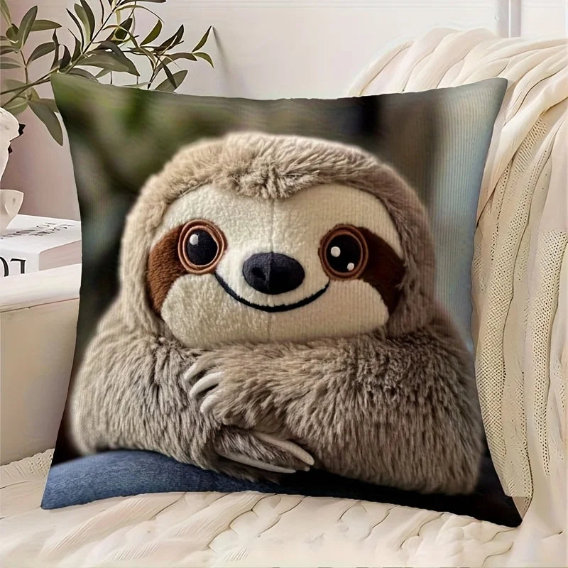 Cute Smiling Sloth Double-Sided Pillow