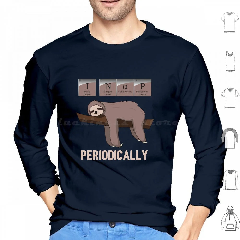 I Nap Periodically Sloth Long Sleeve T-Shirt
