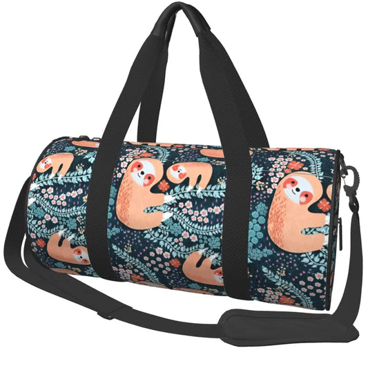 Sloth Family Floral Sports Bags