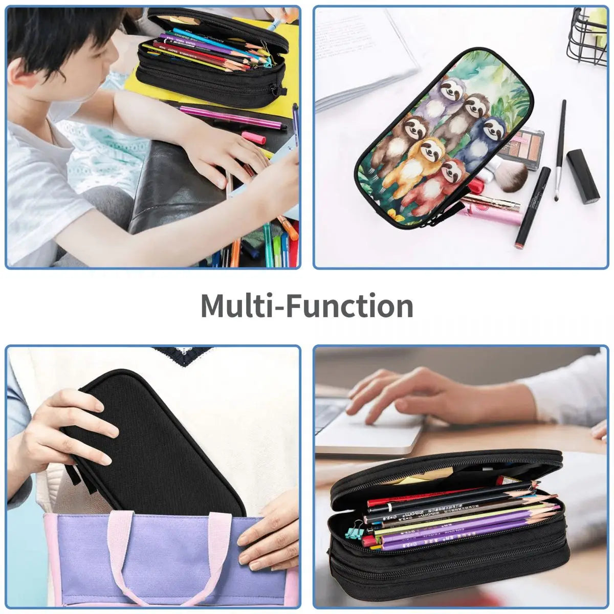 Colorful Sloths Pencil Case