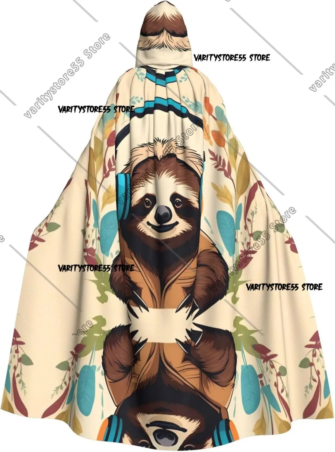 Sloth Music Long Hooded Cloak