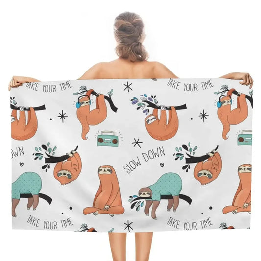 Slow Down Sloth Towel