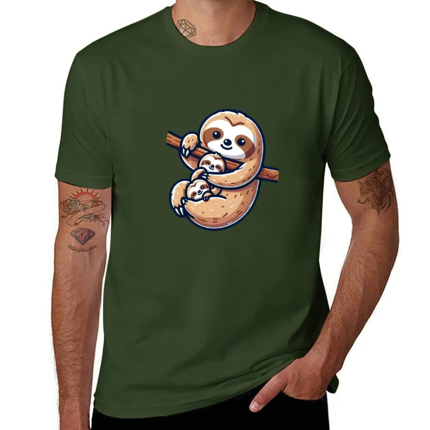 Sloth Mom and Baby T-Shirt