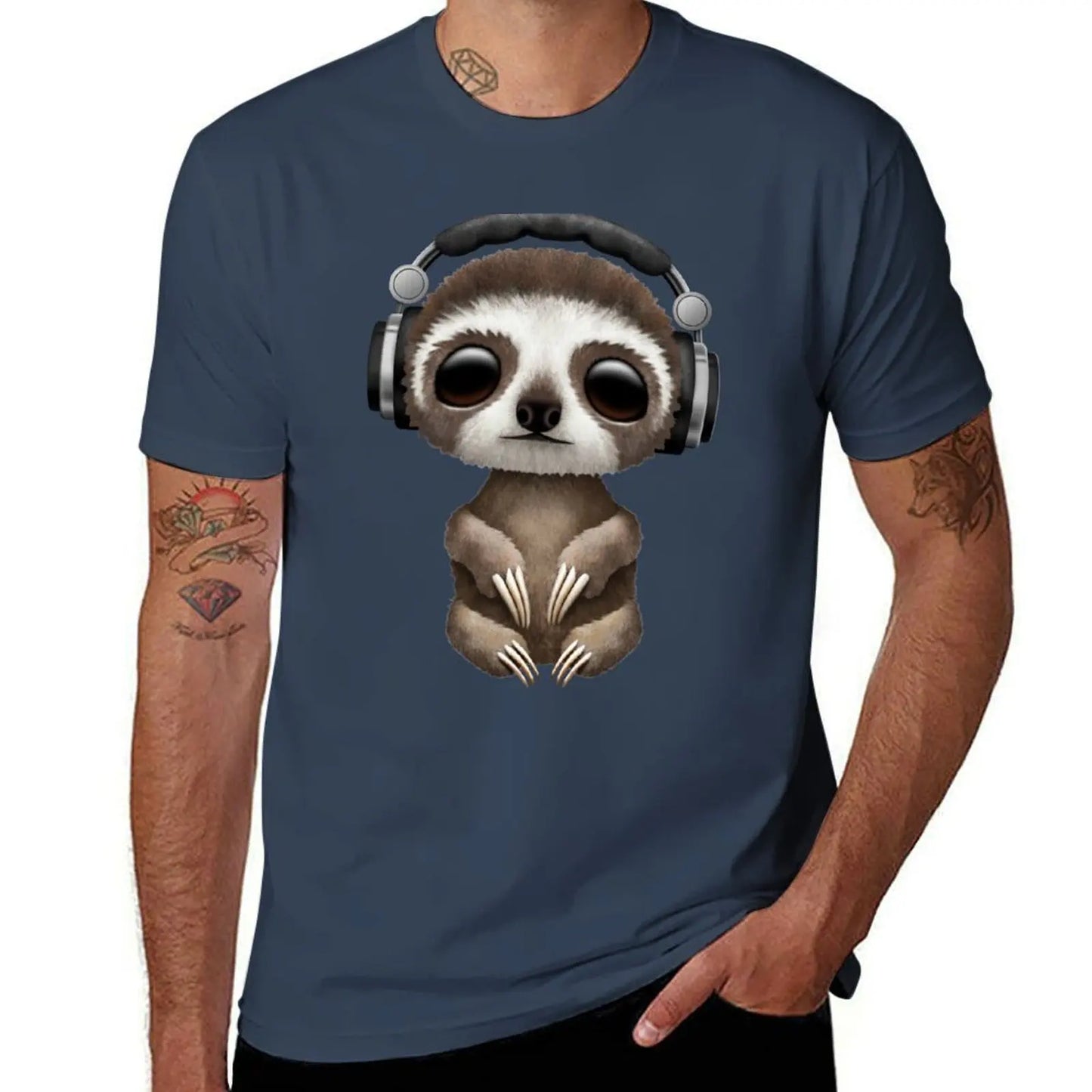 Cute Baby Sloth Deejay T-Shirt