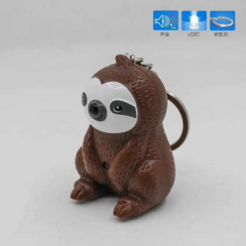 Sound & Light Sloth Keyring