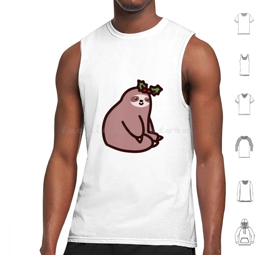 Sloth & Holly Christmas Tank Top