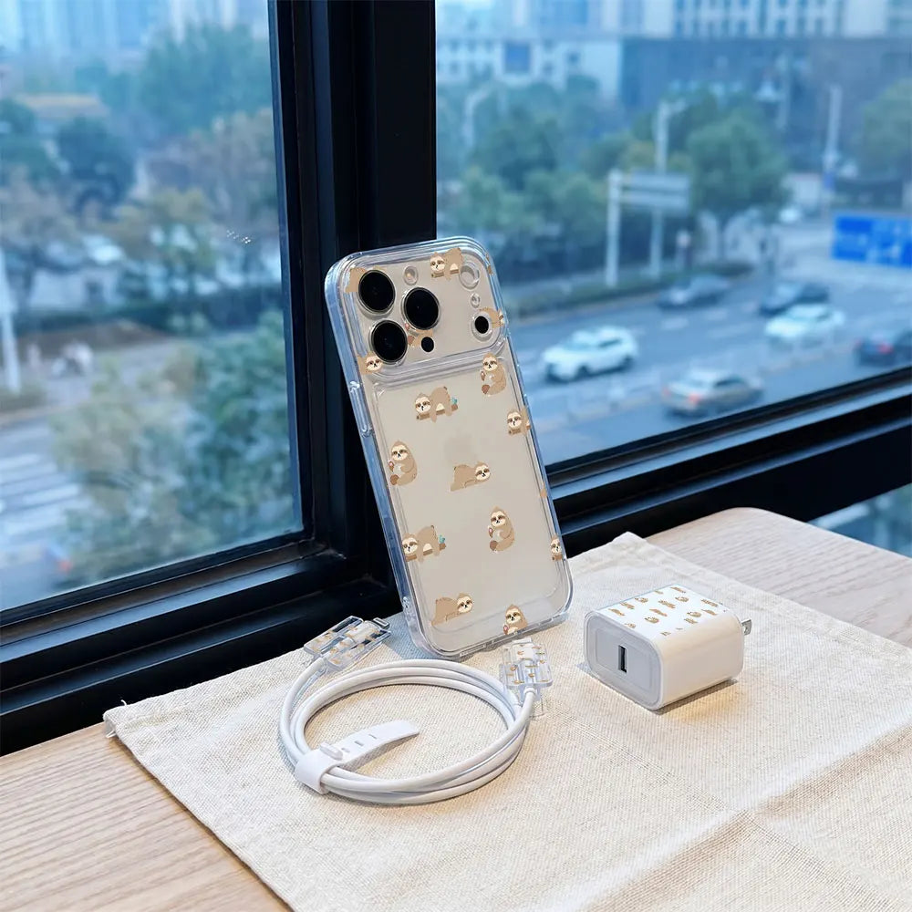 Sleepy Sloth iPhone Case & Charger Cable Set product photo 2