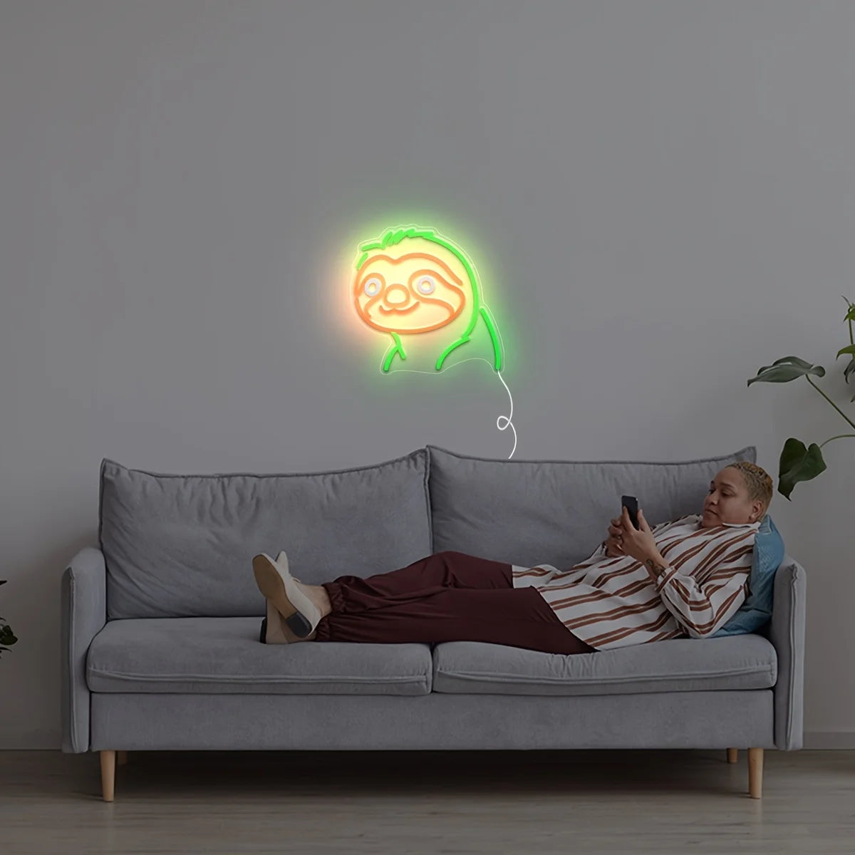Neon Sloth LED Light