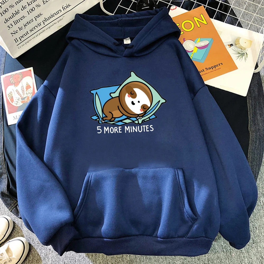 5 More Minutes Sleeping Sloth Hoodie