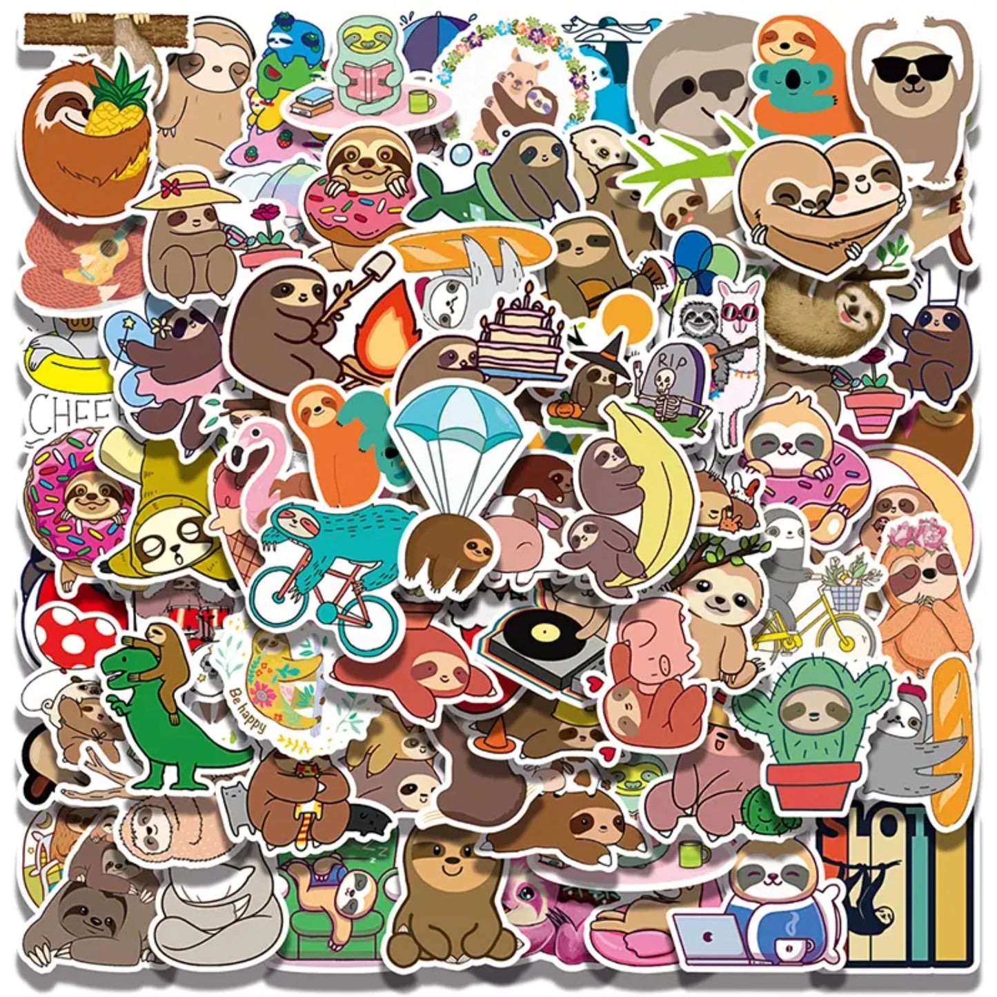 100 piece Sloth Stickers