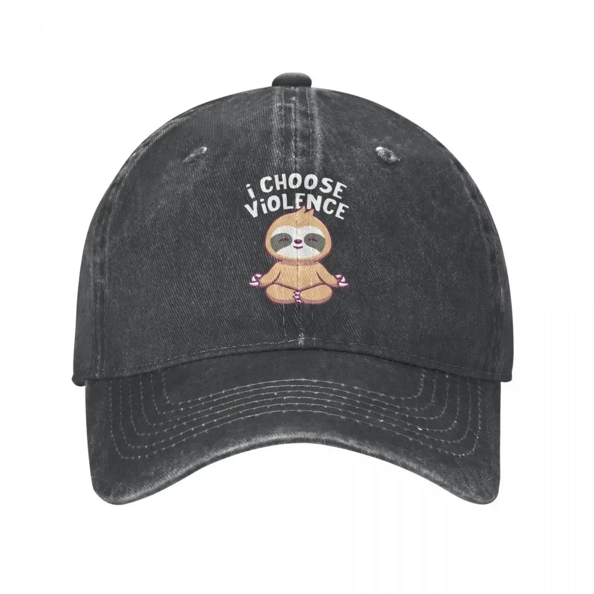 I Choose Violence Sloth Baseball Cap