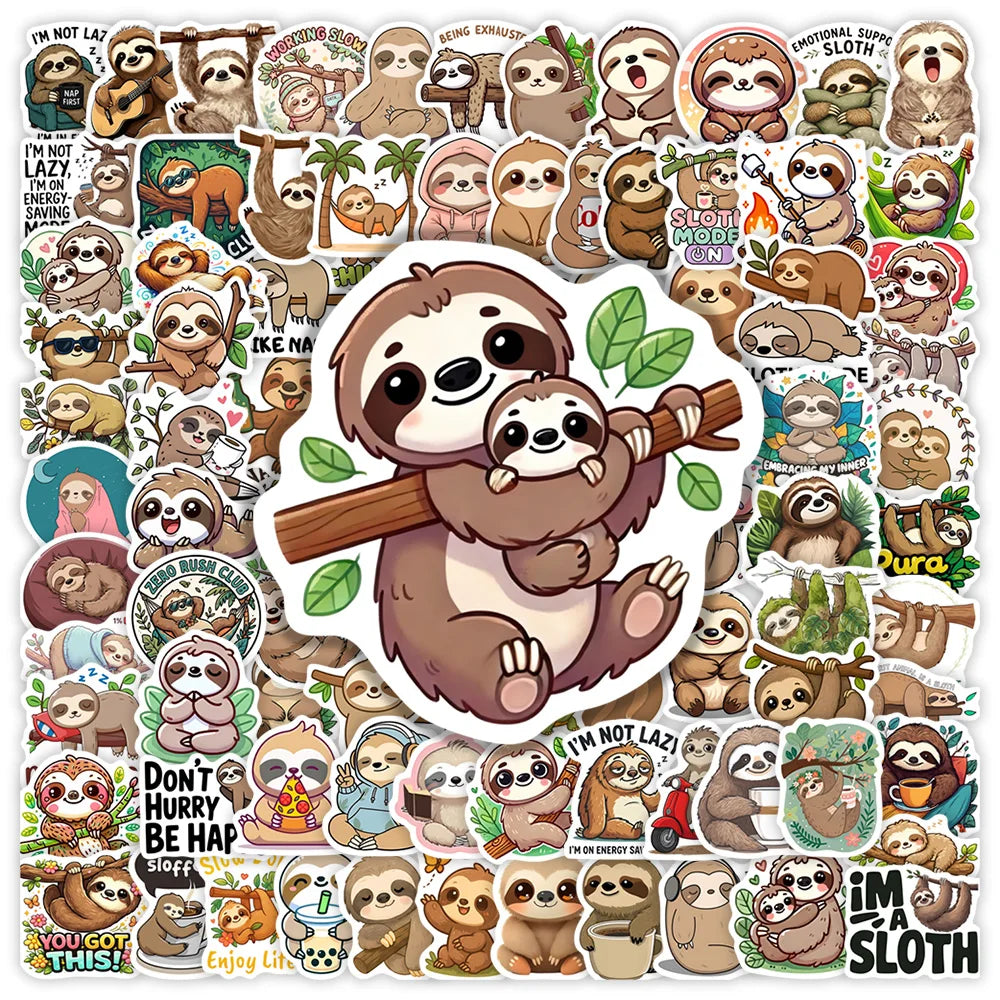 Sloth Vinyl Stickers