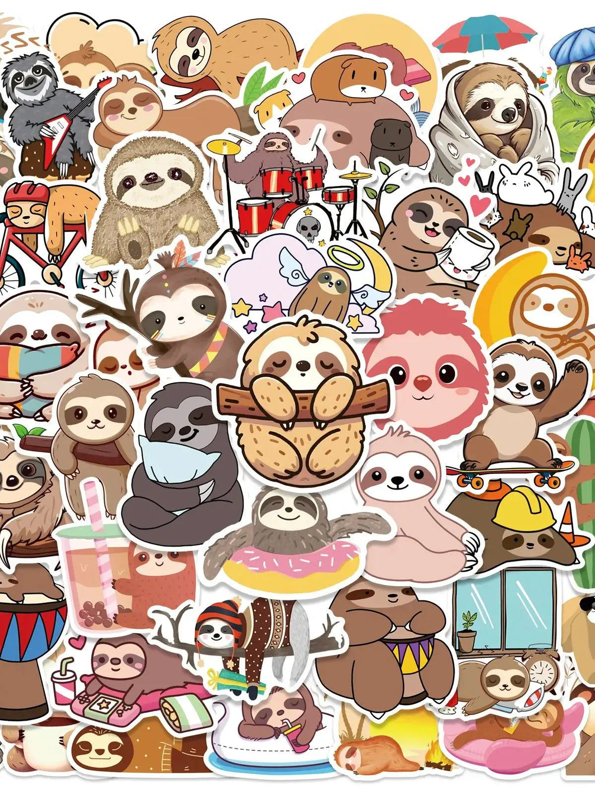 50 Piece Sloth Stickers