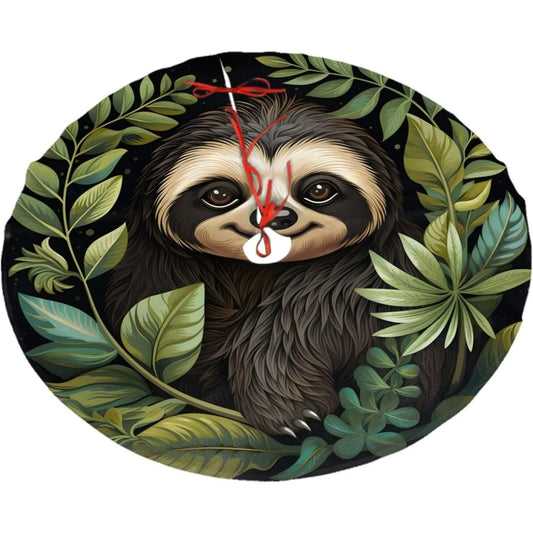 Sloth Leaves Christmas Tree Skirt