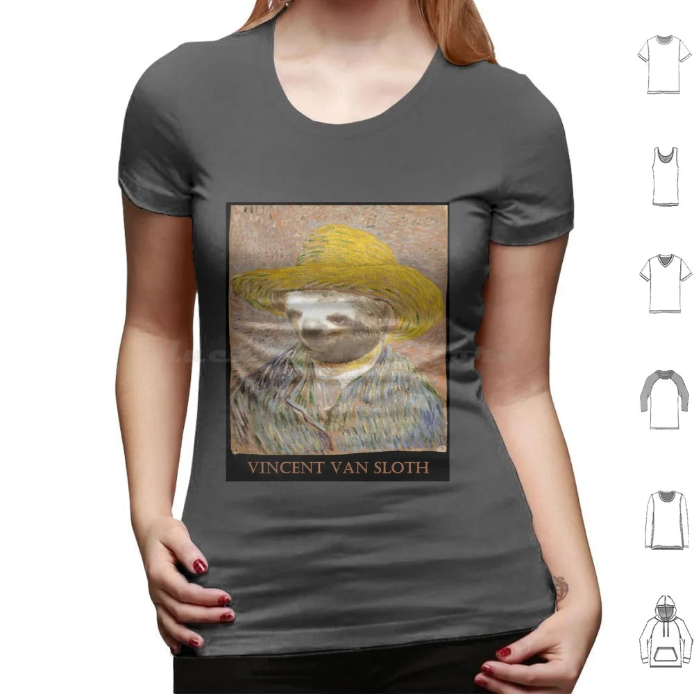 Vincent Van Sloth Art T-Shirt